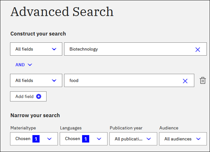 advanced search